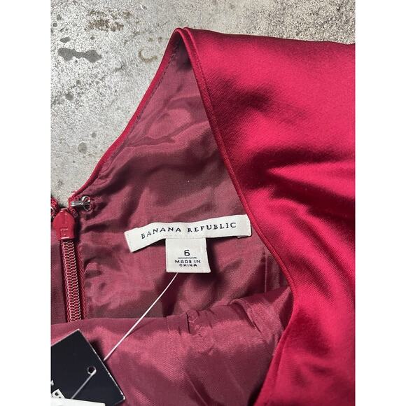 Banana Republic Women's sz 6 Polyester‎ Blend Magenta Dress - Picture 5 of 6